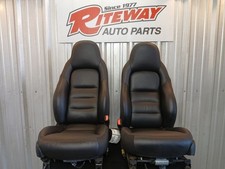 05-13 Corvette C6 Seats Pair Sport Black Leather Seats Heated Memory