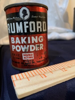 Vintage Rumford Baking Soda Tin 4 Oz Empty