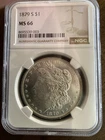 1879-S Morgan Silver Dollar. NGC MS66. Blast White Gem. " Beautiful "