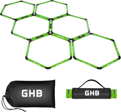 Hex Agility Rings Speed Rings with Carrying Bag 6 Set Portable Hexagon Rings, Ag