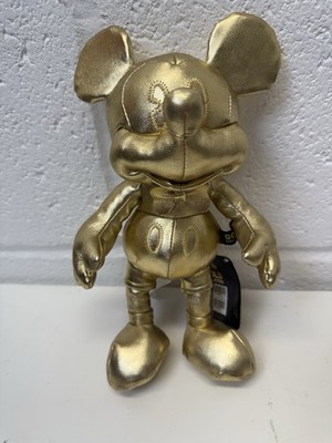 Mickey Mouse Gold Collection 90 Jahre Disney Original Plüschtier Stofftier + Etikett 10 Zoll