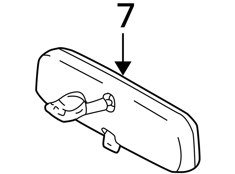 2003-2004 Toyota Matrix Manual Dimming Rear View Mirror OEM (8781002040) - Изображение 4 из 4