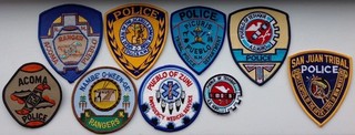 Obsolete Native American US USA New Mexico NM Indian Tribal Police patches x 9
