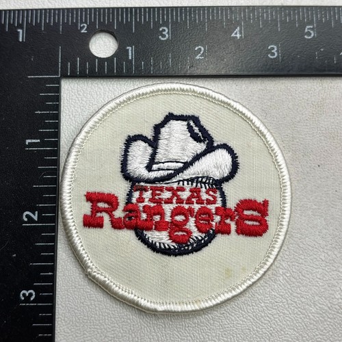 Vintage c 1980s TEXAS RANGERS Baseball Embroidered Patch 59NW
