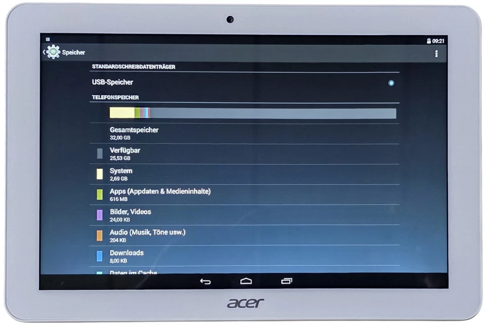 Acer Iconia Tab 10 - 32GB Speicher - 2GB RAM - weiß - Bild 4 von 4