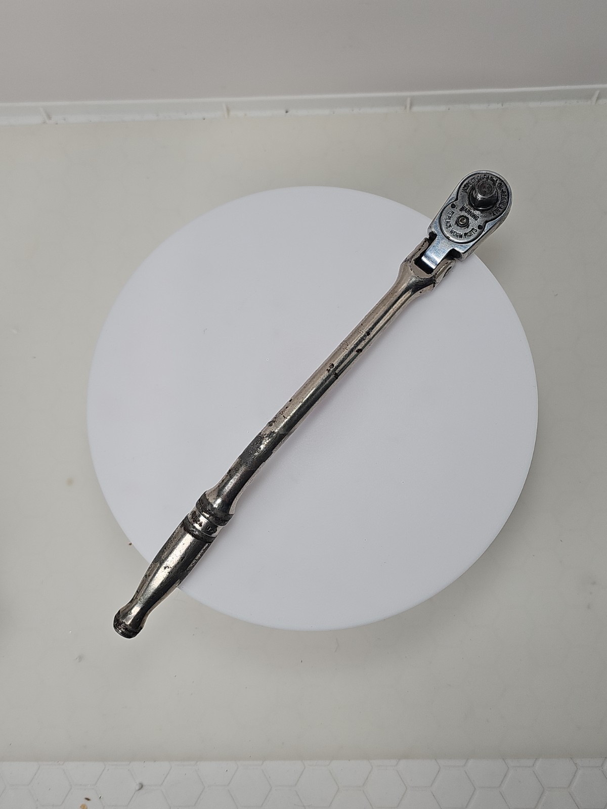 Snap-On Tools 3/8" Drive Standard Handle Bent Flex-Head Ratchet F732A USA