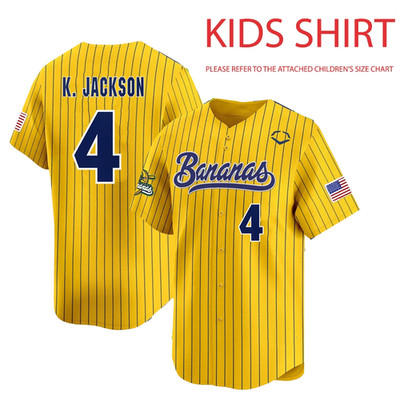 Savannah Bananas #4 KJ Jackson Baseball Jersey Shirt All Size DO2463
