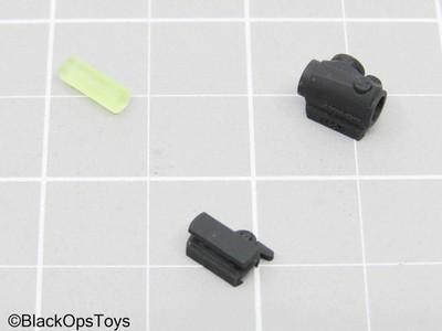 1/6 Scale Toy Custom 3D Red Dot Scope & Riser Mount w/Yellow Lens