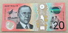 AA19 $20 First Prefix 2019 Lowe & Gaetjens polymer notes.