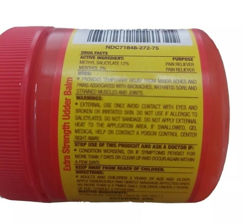 X1 La Vaquita Manteca De Ubre Extra Strength For Muscle Joints Aches Pain Relief - Picture 3 of 5