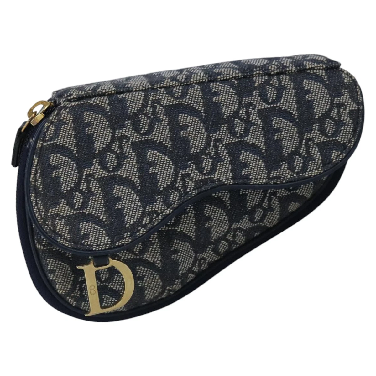 Portefeuille Dior en toile marine selle authentique