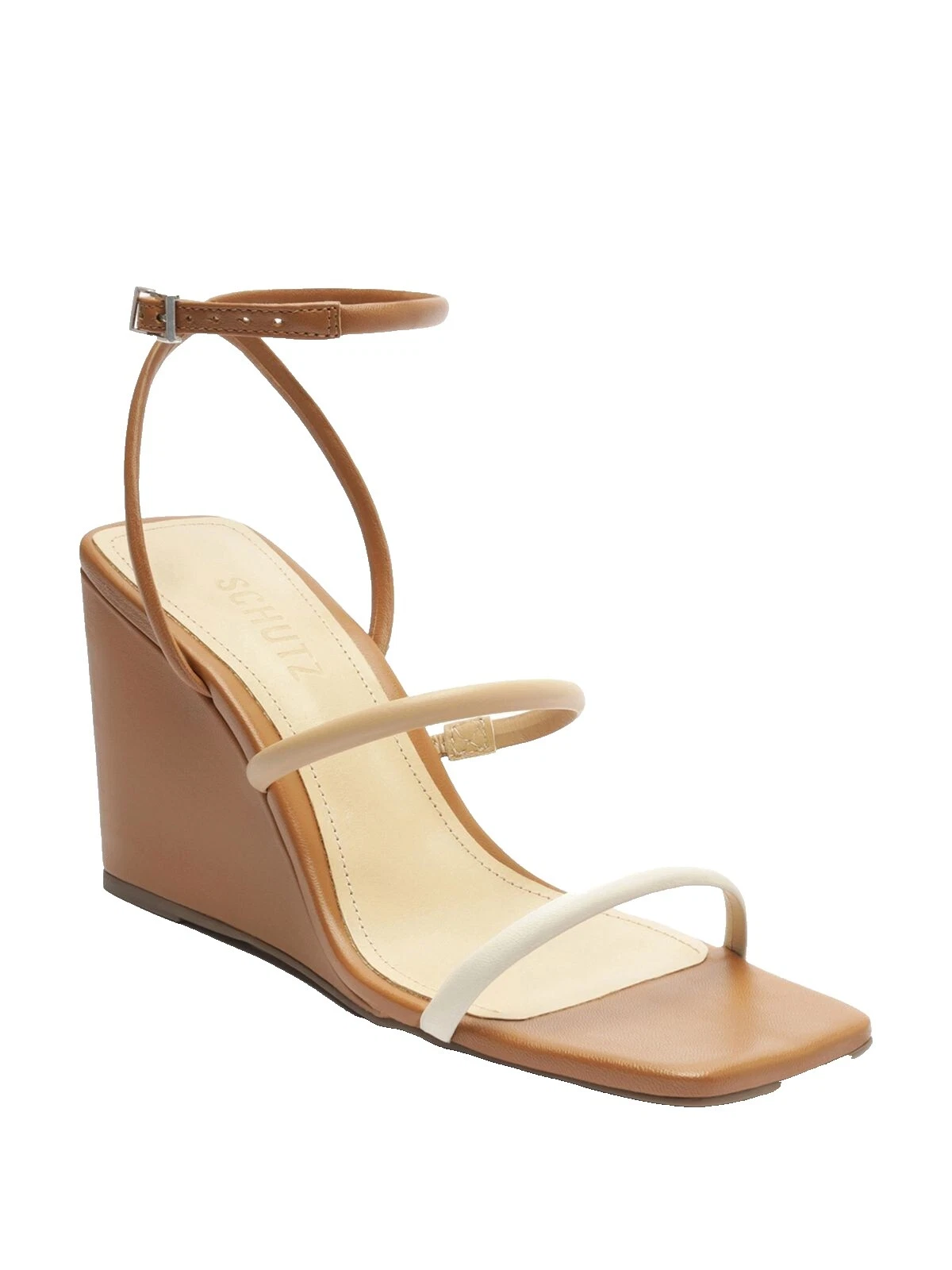 Sandalias superiores para mujer Schutz Wedge de cuero