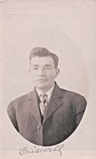 STUDIO PHOTO RPPC Griswell Young Man Tie Coat Postcard