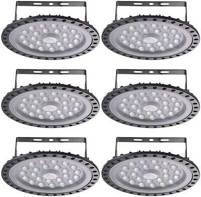 6X100W 110V UFO LED High Bay Light No Plug FCC Listed 10000 Lumen 6000-6500K