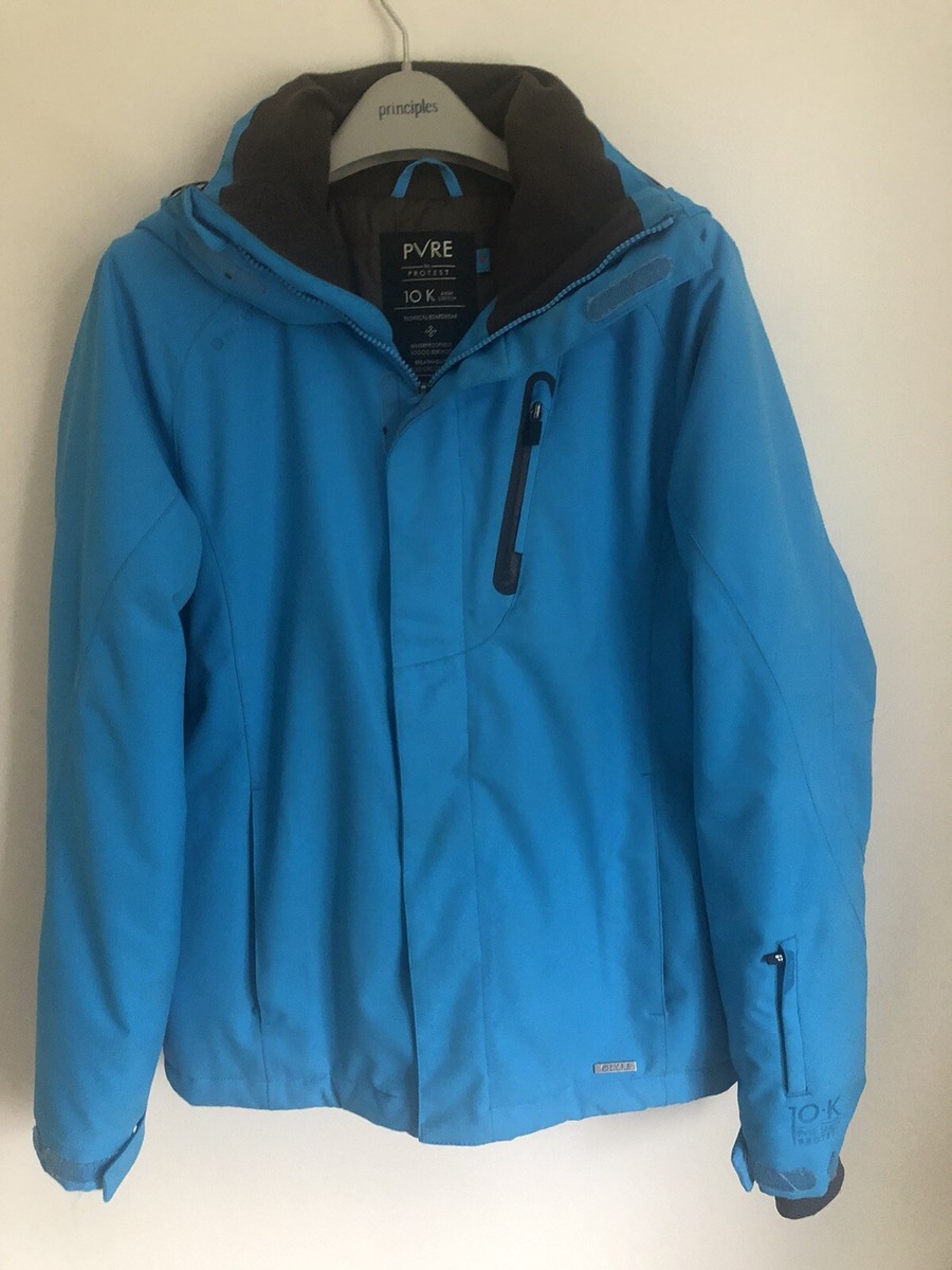 Protest Pvre Ski Jacket Womens Uk14 Blue Breathable Waterproof