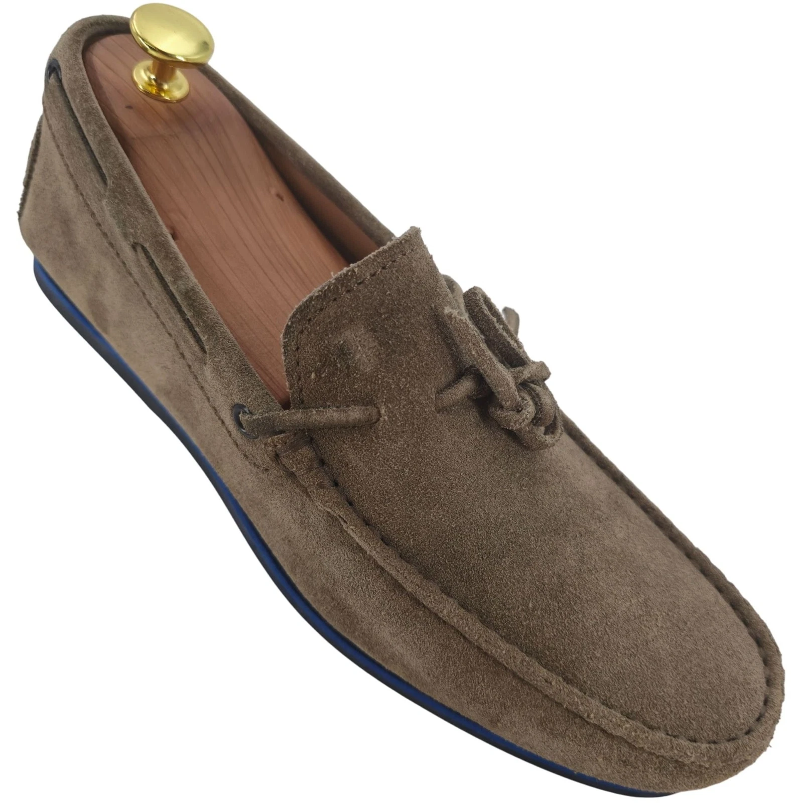 TOD’S Mocassini da guida Tod's Gommino grigio scamosciato uomo taglia 5A mocassini Italia scarpe eleganti