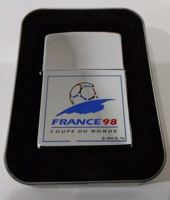 Zippo Lighter FRANCE 98 Emblème Licence Officielle (Rare) Logo