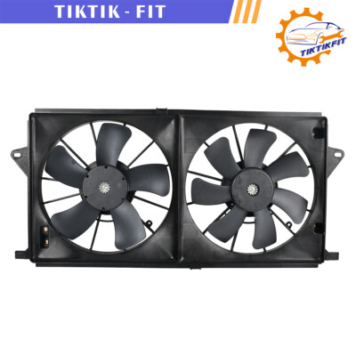 Dual AC Condenser Radiator Cooling Fan For 2006-2011 Cadillac DTS Buick Lucerne