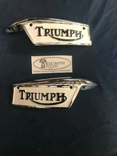 Triumph Gas Tank Emblem Set Part 82-9700  250 500 650 TR6 T120 1969-1976 Models