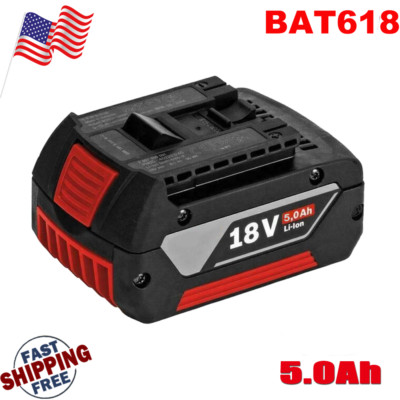 18V for Bosch BAT618 BAT609 5.0Ah Li-ion Battery BAT620 BAT610G BAT619G 24618-01