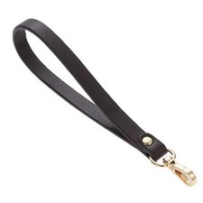 Genuine Leather Wristlet Strap, 150mm x 8mm Hand Wrist Strap with Lock Coffee