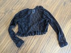 Size 7 8 Limeapple Girl Bolero Cover Up Coverup Girl Black Lace Long Sleeve — photo 5