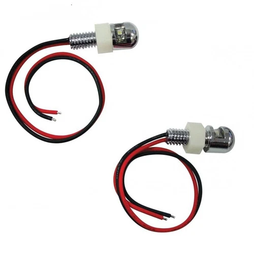 Red LED Light License Plate Frame Fastener Pair Stainless Screw Bolt Car Truck - Foto 2 di 3