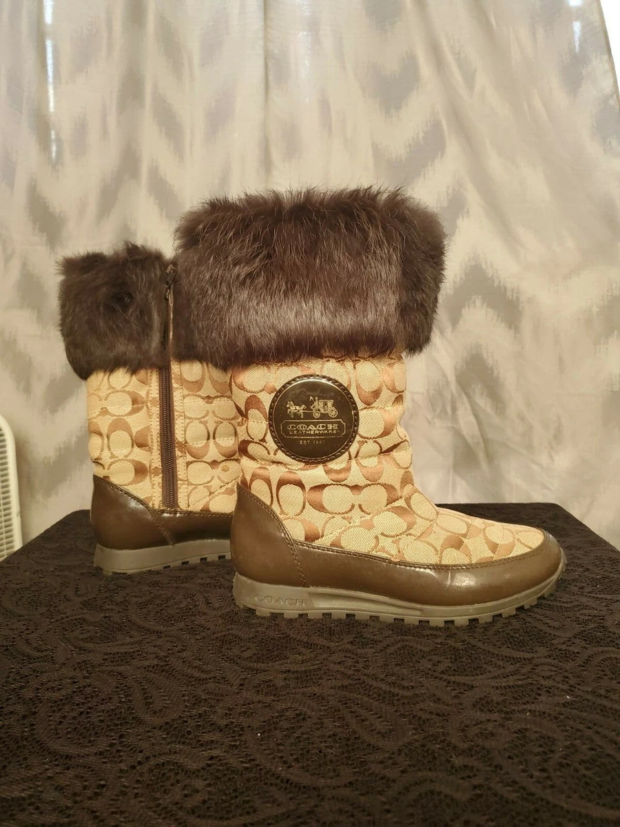 Coach Fur Boots