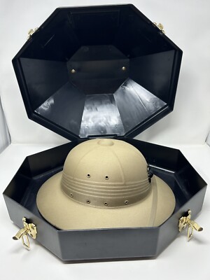 VTG Original U.S. Vietnam War USMC Rigid Pressed Fiber Sun Helmet