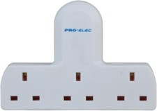 3 Way/Gang Cable Free Triple Socket Splitter UK Mains Electric Power Plug 13 AMP