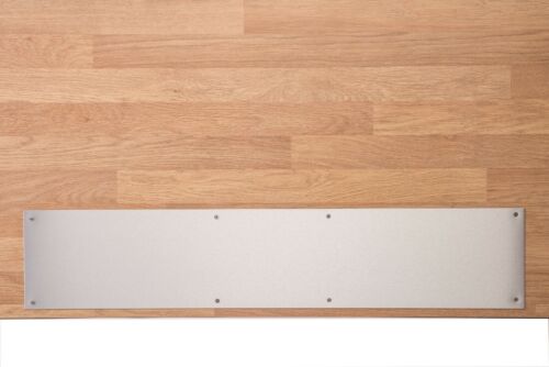 Brushed Stainless Steel Door Kick Protection Plate 430 Grade - Fixings Included - Picture 15 of 32