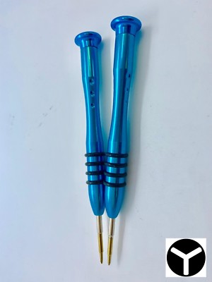 2x Blau QUALITÄT Metall Y 0,6 Tri Point Schraubendreher für iPhone 6,6S,7,8,X,XS, XR