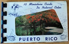 Vintage postcard booklet album undated 10 scenic photos San Juan Puerto Rico