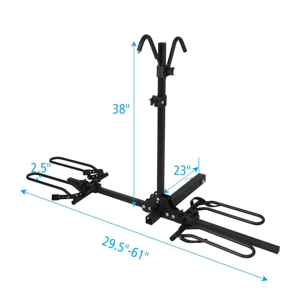 Leader 2-Bike Trailer Hitch Mounted Rack Electric Bicycle Carrier ...