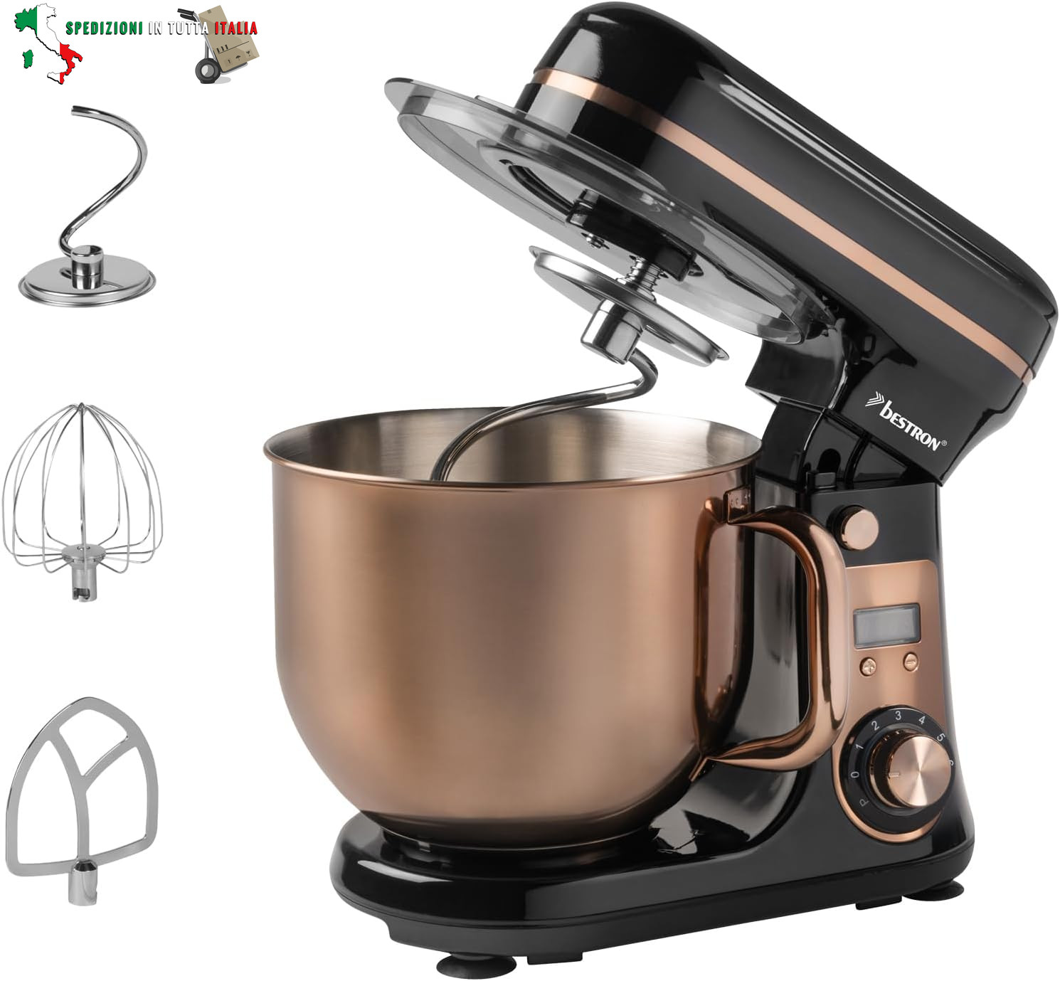 Robot da cucina Super Silent (65db) 4-1 robot da cucina con motore DC, ciotola d