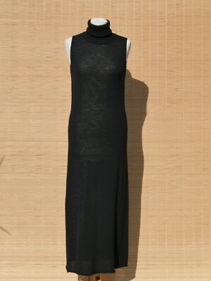ärmelloses Maxikleid SARAH PACINI Strickkleid Rollkragen Gr. one size - 36/38?