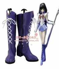 Sailor Saturn Cosplay Boots Purple Shoes Custom/