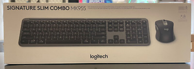 Logitech Signature MK955 Slim Combo of Keyboard and Large Mouse Black