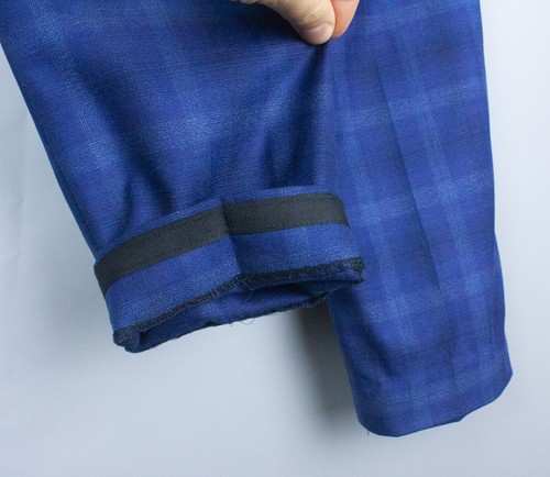 Ted Baker London Mens Trousers Pants Check Blue Size 36L x 29 Wool Blend - Picture 13 of 17