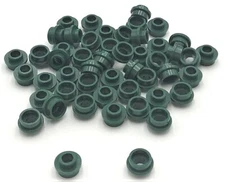 Lego 50 New Dark Green Plates Round 1 x 1 Stud with Open Stud Pieces Parts