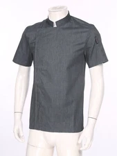 Unisex Mens Short Sleeve Chef Coat Men's Chef Jacket Breathable Working Uniform