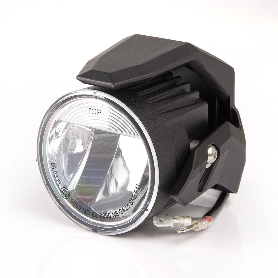 Lámpara antiniebla LED redonda KiWAV 3" carcasa metálica escudo ABS para Triumph 1 pieza Foto 2 de 4