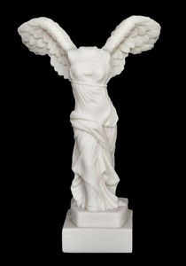 Nike of Samothrace Alabaster small sculpture - Winged Victory Louvre Museum  | eBay