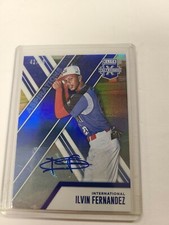 2017 ELITE EXTRA EDITION PROSPECT AUTO BLUE PARALLEL ILVIN FERNANDEZ 42/50