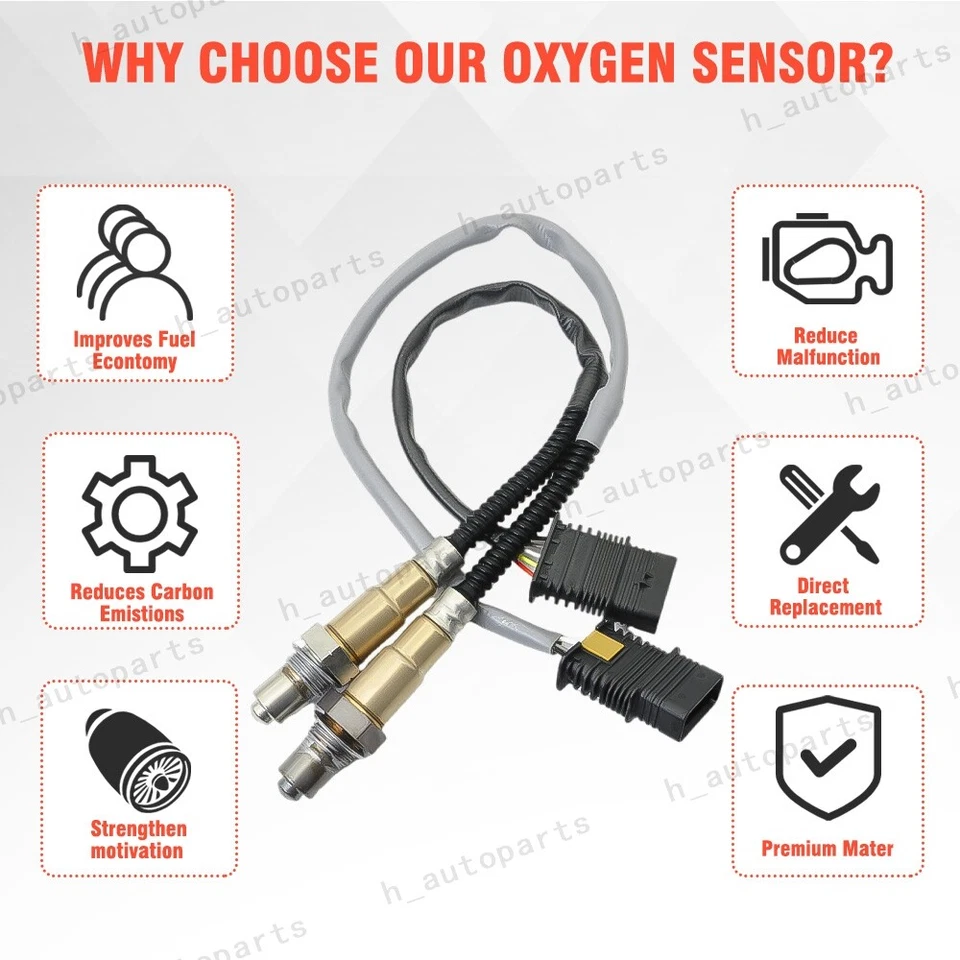 Up+Downstream Oxygen O2 Sensors For BMW 2012-16 328i xDrive 528i xDrive L4 2.0L - Image 2 of 4