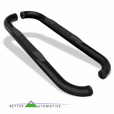 3'' Black Side Steps Nerf Bars Running Boards for 1988-1998 Chevy C/K Regular Cab