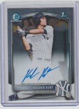 2025 BOWMAN DRAFT CHROME KAEDEN KENT 1ST ROOKIE ON-CARD AUTO SP NEW YORK YANKEES