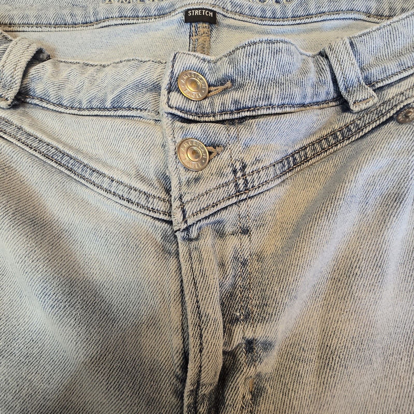 American Eagle Stretch Double Button Distressed L… - image 7