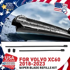 New For Volvo XC60 Front Windshield Wiper Blade Refills Kit (Pair) OEM 31490722