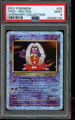 PSA 9 MINT Pokemon Jynx Legendary Collection Reverse Holo 26/110